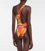 Plunge printed swimsuit