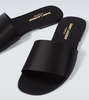 Carlyle silk satin crepe slides