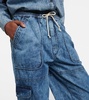 Viamao straight cotton chambray pants