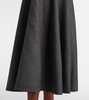 Wool midi skirt