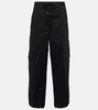 Mid-rise cotton cargo pants