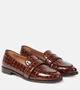 Martin croc-effect leather loafers