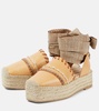 Leather platform espadrilles