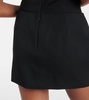 Jumbo crystal-embellished wool miniskirt