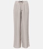 Jugi mid-rise silk wide-leg pants