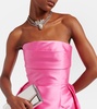 Strapless satin twill gown