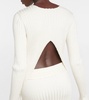 Ash cutout-detail ribbed-knit silk top