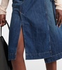 Denim wrap skirt