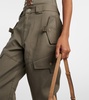 Mid-rise cotton twill cargo pants