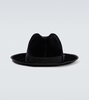 Velvet fedora hat