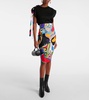 Orchidee pencil skirt