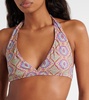 Printed halterneck bikini