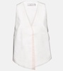 Dune linen and cotton-blend vest