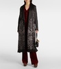 Silk-blend belted coat