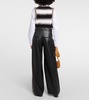 Rennert faux leather wide-leg pants