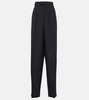 Wool straight pants