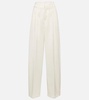 High-rise wide-leg pants