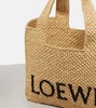 Paula's Ibiza Small logo raffia tote bag