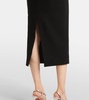 Wool crepe midi dress