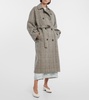 Herringbone wool and cashmere-blend coat