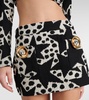 Embellished jacquard miniskirt