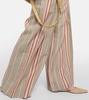 Notan striped wide-leg linen pants