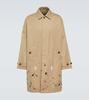 Embellished cotton gabardine trench coat