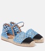 Sunburst raffia espadrille sandals