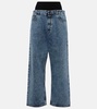 Knit Band straight jeans