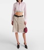 Cropped cotton poplin shirt