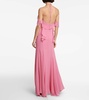 Ruffle cotton and silk maxi dress