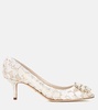 Bellucci embellished lace pumps