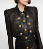 Cropped leather vest