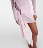 Asymmetric draped minidress