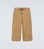 Jute-blend shorts