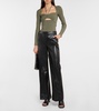 Lynda wide-leg faux leather pants