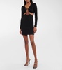 Cutout jersey minidress