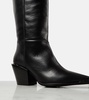 Strong Femininity leather over-the-knee boots