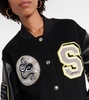 Applique wool varsity jacket