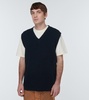 Donegal wool and cashmere tabard vest