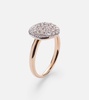 Sabbia 18kt yellow gold ring with diamonds