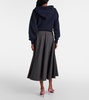 Wool midi skirt