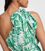 Isabelle printed one-shoulder kaftan