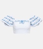 Delia embroidered crop top