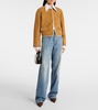 Zanie shearling-lined suede jacket