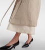 Signature linen-blend trench coat