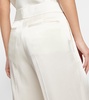 Wide-leg satin pants