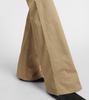 Quentin high-rise cotton flared pants