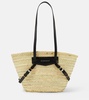 Voyou Small raffia basket bag