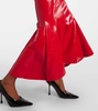 Jean faux leather maxi skirt